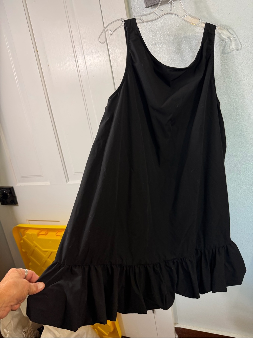 Cider Black Ruffle-Hem Sleeveless Mini Dress - Picture 2 of 10